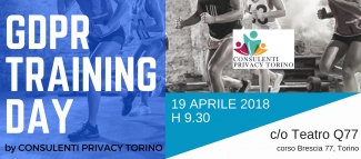GDPR Training Day: 19 Aprile 2018
